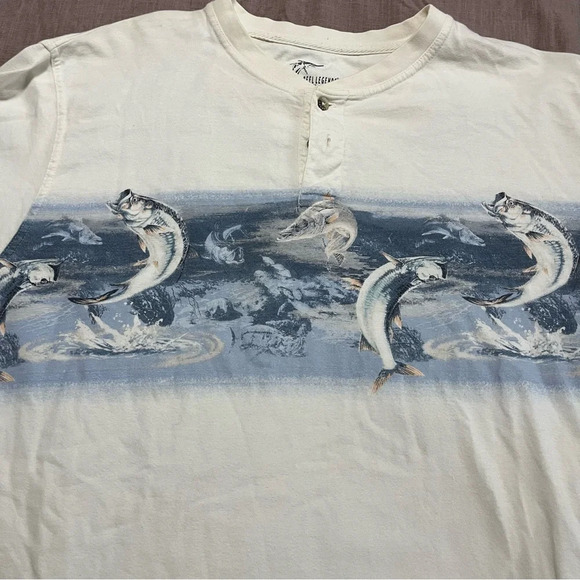 Vintage 90’s Reel Legends Fishing Shirt Size  Large button collar front back - Picture 3 of 8